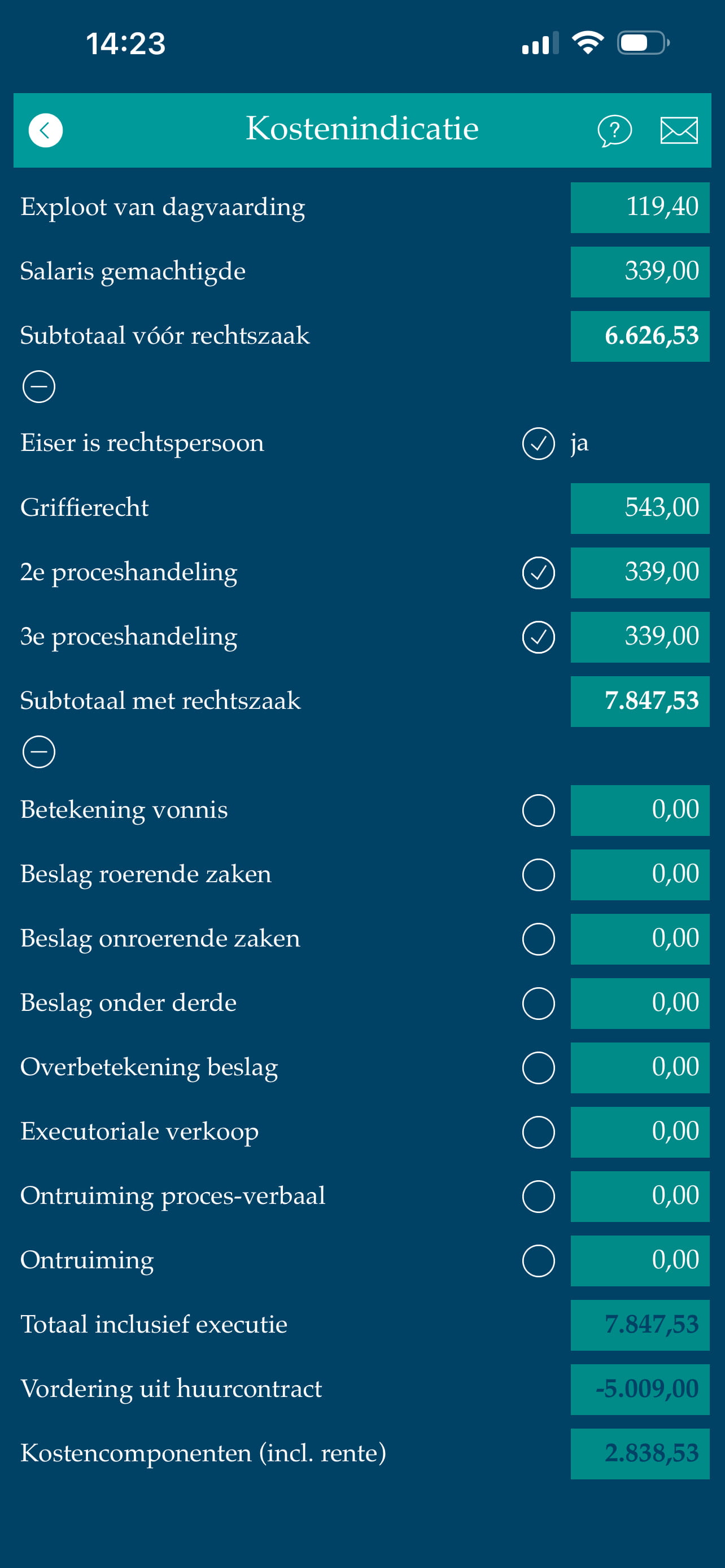 Scherm Rekenmodule