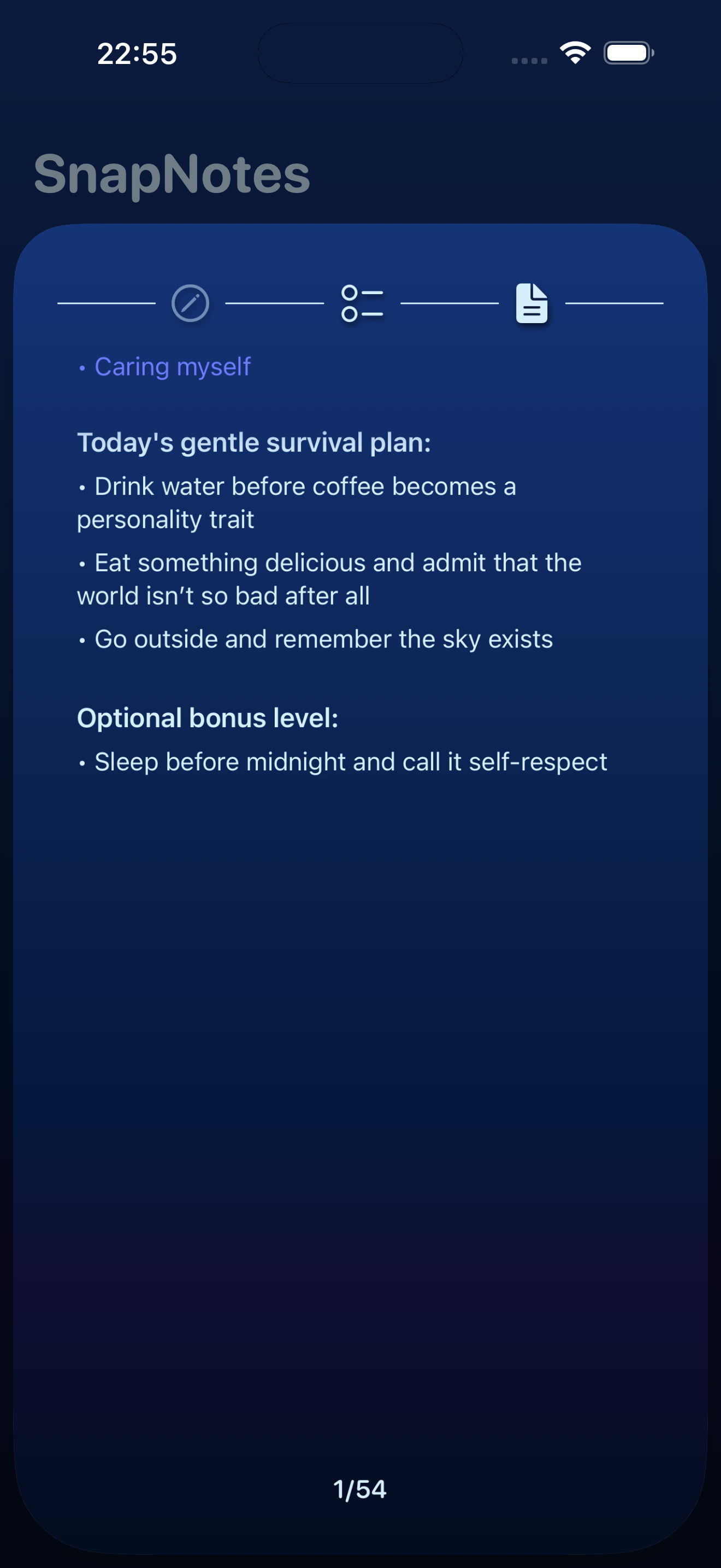 Preview screen